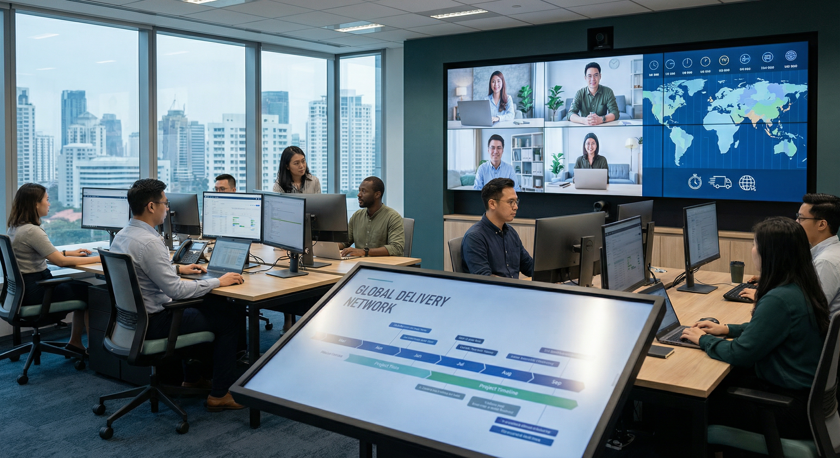 Delivery teams and collaboration across regions